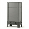 Poêle radiant électrique E40 SL La Valmarecchia en céramique gris — habillage majolique intégral