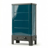 Poêle radiant électrique E40 SL La Valmarecchia en céramique bleu — habillage majolique intégral