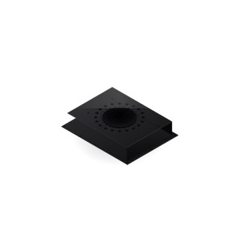 Support plancher habillage conduit Dixneuf vue assemblée tôle électrozinguée noire