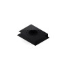 Support plancher habillage conduit Dixneuf vue assemblée tôle électrozinguée noire