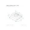 Schéma technique support habillage conduit Dixneuf Ø380 dimensions L540 P420 H100 mm