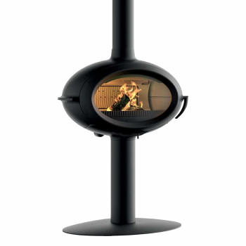Poêle à bois INVICTA BRIO sur pied – fonte, colonne centrale, 7 kW