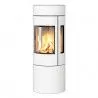 Poêle au gaz Viva L 120 - Blanc - Vitres latérales - cadre porte acier - RAIS - Poele plus