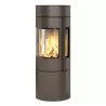 Poêle au gaz Viva L 120 - Moka - Vitres latérales - cadre porte acier - RAIS - Poele plus