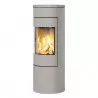 Poêle au gaz Viva L 120 - Nickel - plaque supérieure en stéatite - cadre porte en acier - RAIS - Poele plus