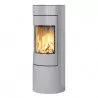 Poêle au gaz Viva L 120 - Argent - Plaque acier inoxydable - cadre porte en acier - RAIS - Poele plus