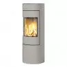 Poêle au gaz Viva L 120 - Nickel - Plaque acier inoxydable - cadre porte en acier - RAIS - Poele plus