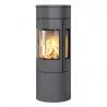 Poêle gaz Viva L 120 - Platine - Plaque supérieur acier haut - Vitres latérales - cadre porte acier - RAIS - Poele plus