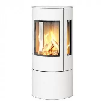 Poêle au gaz Viva L 100 -  Blanc - Vitres latérales - cadre porte acier - RAIS - Poele plus