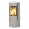 Poêle au gaz Viva L 100 - Nickel - Plaque supérieure en stéatite - Cadre porte en acier - RAIS - Poele plus