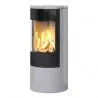 Poêle au gaz Viva L 100 -  Argent - Plaque supérieure en acier haut - RAIS - Poele plus