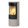Poêle au gaz Viva L 100 - Nickel - Plaque supérieure en acier haut - RAIS - Poele plus