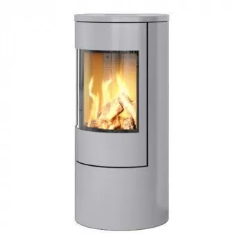 Poêle au gaz Viva L 100 - Argent - Plaque supérieure en acier haut - Cadre porte en acier - RAIS - Poele plus