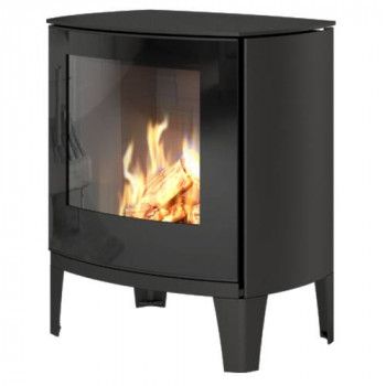 Poêle au gaz Q-Tee 2 C - Noir - 76cm - Porte en verre - RAIS - Poele Plus