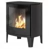 Poêle au gaz Q-Tee 2 C - Noir - 76cm - Porte en verre - RAIS - Poele Plus
