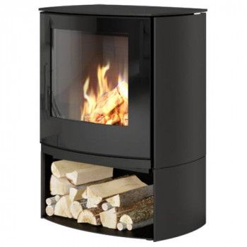 Poêle au gaz Q-Tee 2 C - Noir - 88cm - Porte en verre - RAIS - Poele Plus