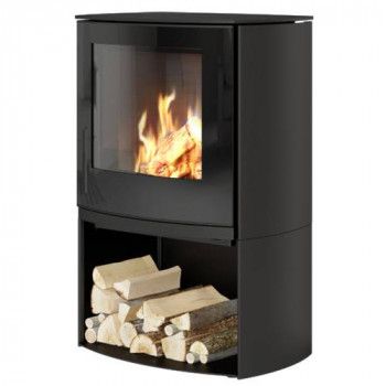 Poêle au gaz Q-Tee 2 C - Noir - 98cm - Porte en verre - RAIS - Poele Plus