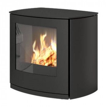 Poêle au gaz Q-Tee 2 C - Noir - 60cm - Cadre porte en acier - RAIS - Poele Plus