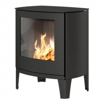 Poêle au gaz Q-Tee 2 C - Noir - 76cm - Cadre porte en acier - RAIS - Poele Plus