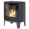 Poêle au gaz Q-Tee 2 C - Platine - 76cm - Porte en verre - RAIS - Poele Plus