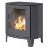 Poêle au gaz Q-Tee 2 C - Platine - 72cm - Cadre porte en acier - RAIS - Poele Plus