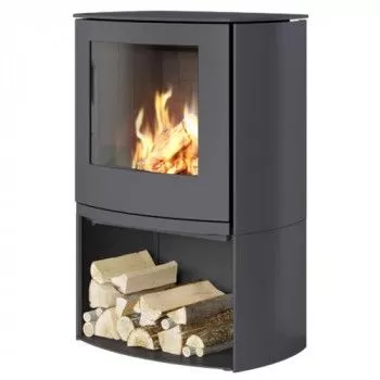 Poêle au gaz Q-Tee 2 C - Platine - 98cm - Cadre porte en acier - RAIS - Poele Plus