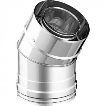 Conduit de cheminée - coude 30° C030 Dynamic Two - Inox - Apros - Poele Plus