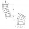 Conduit de cheminée - coude 30° C030 Dynamic Two - schéma - Apros - Poele Plus