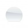 Plaque de protection de sol "ronde coupée" en verre - DIXNEUF - Poele Plus