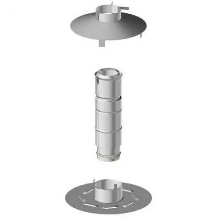 Kit pour conduit en attente ø80mm - DIXNEUF - Poele Plus Kit pour conduit en attente ø80mm - DIXNEUF - Poele Plus